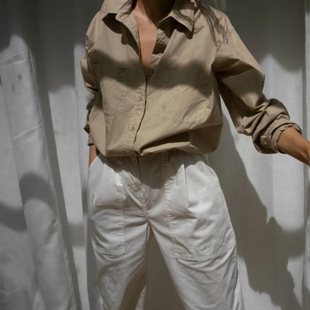 Nili Lotan High Rise Wide Leg Pants White